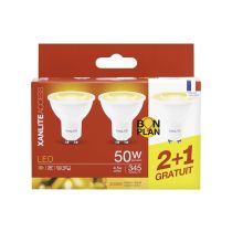 Lot de 3 Ampoules XANLITE GU10 345LM 3000K