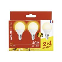 Lot de 3 Ampoules XANLITE E14 470LM 3000K