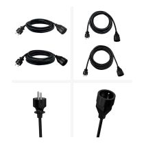 Lot de 2 Rallonges GAO 3m+5m Noire