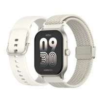 Montre connectée Echo Rainbow Mesh Blanche - 2 Bracelets