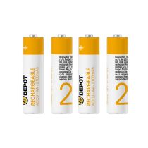 Lot de 4 Piles rechargeables ELECTRO DÉPÔT AA - LR06 2100MAH