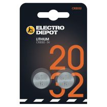 Lot de 2 Piles ELECTRO DÉPÔT CR2032 Lithium