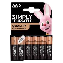 Lot de 6 Piles DURACELL Simply AA - LR06