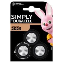 Lot de 3 Piles boutons lithium DURACELL Simply 2025 - 3V