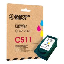 Cartouche d'encre ELECTRO DEPOT compatible Canon C 511 3 couleurs