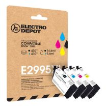 Cartouche d'encre ELECTRO DEPOT compatible Epson E 2995 XL noir et couleurs - Fraise