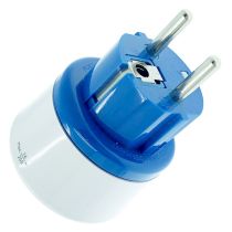Adaptateur WATT AND CO Monde vers France Bleu et blanc