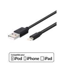 Câble Lightning / USB EDENWOOD 2,5M Noir Certifié APPLE