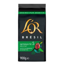 Café grains L'OR BRESIL 900g pour broyeurs et robots cafés