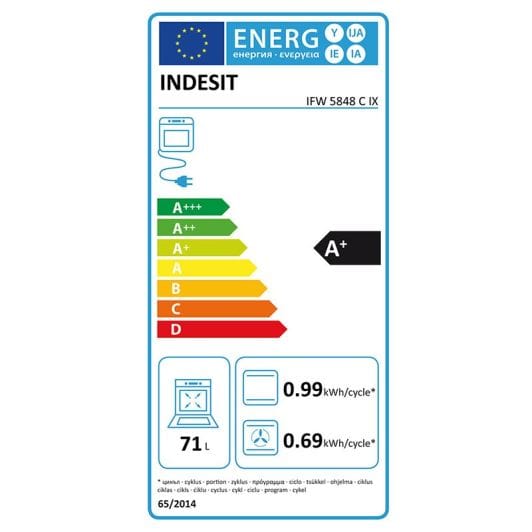 Four encastrable INDESIT à chaleur tournante IFW 5848 C IX