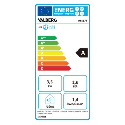 Climatiseur mobile VALBERG EX-AC12-21 12 000 BTU pour pièce de 30m2