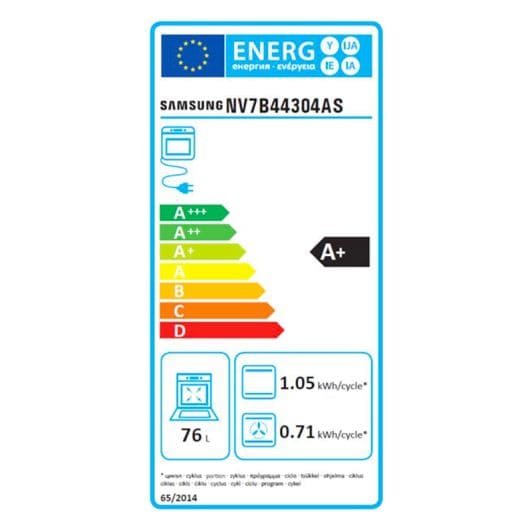 Four encastrable SAMSUNG à chaleur tournante NV7B44304AS