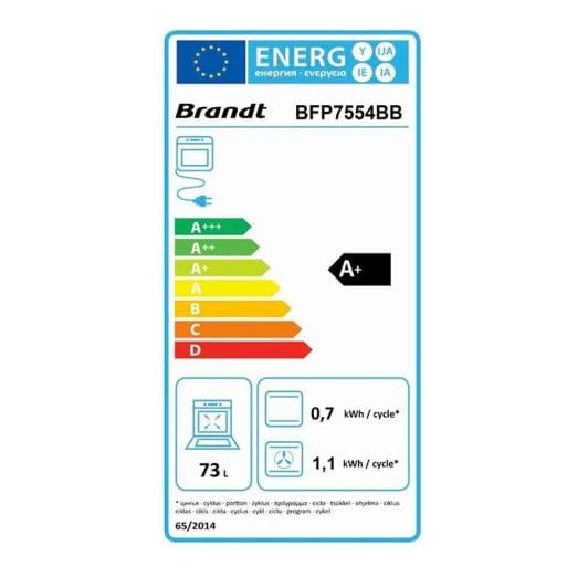 Four encastrable BRANDT à chaleur tournante BFP7554BB