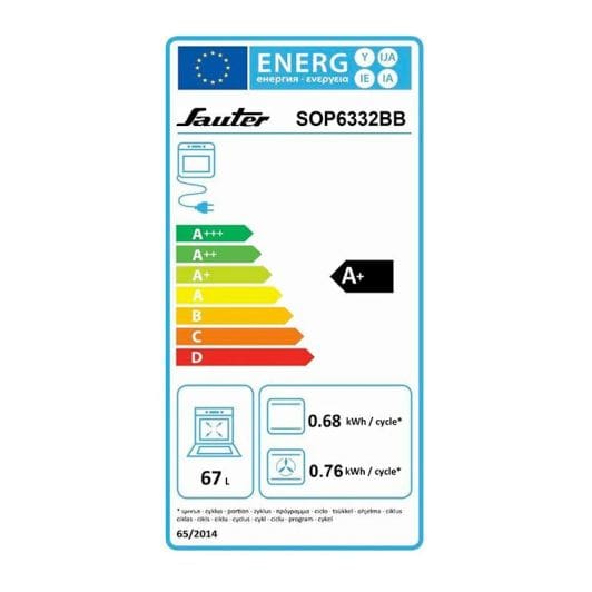 Four encastrable SAUTER à chaleur tournante SOP6332BB