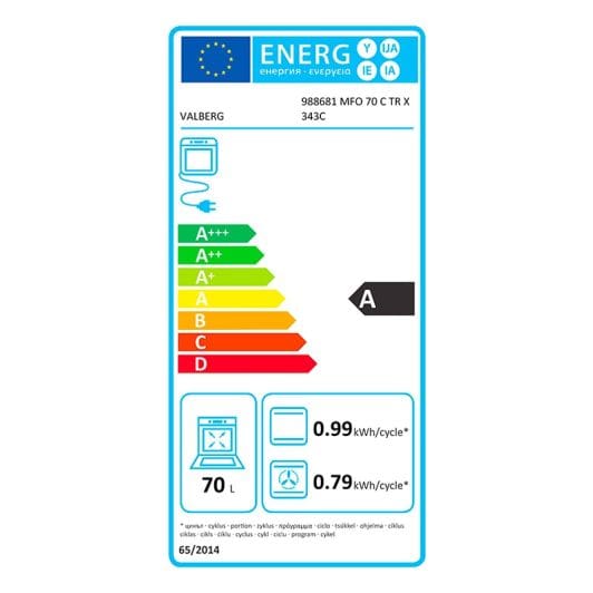 Four VALBERG à chaleur tournante MFO 70 C TR X 343C