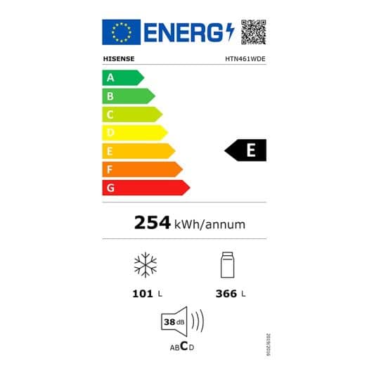 Réfrigérateur 2 portes HISENSE HTN461WDE