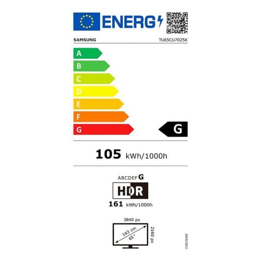 TV UHD 4K 65'' SAMSUNG 65TU7025