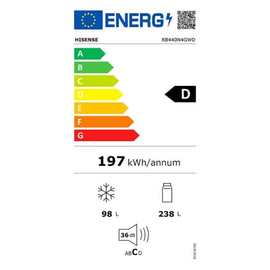 Réfrigérateur combiné HISENSE RB440N4GWD