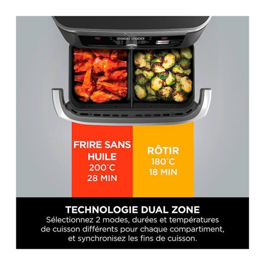 Friteuse à air chaud multifonctions NINJA Foodi Flex 10,4 L AF500EU