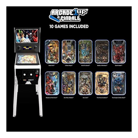 Flipper Digital ARCADE 1UP Star Wars - 10 jeux inclus