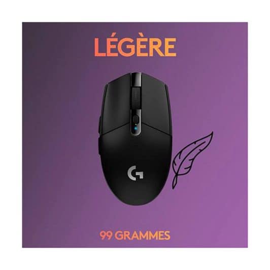 Souris gaming LOGITECH G305 black sans fil