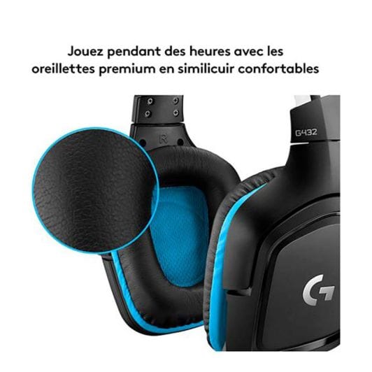 Casque gaming LOGITECH G432 filaire