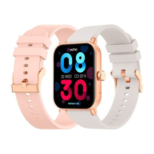 Montre connectée ECHO Rainbow Lite Rose + bracelet Gris