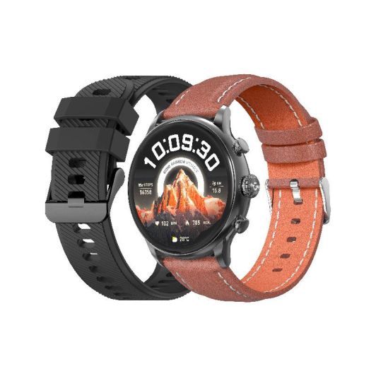 Montre connectée ECHO Rainbow Voyager Noir + Bracelet Marron