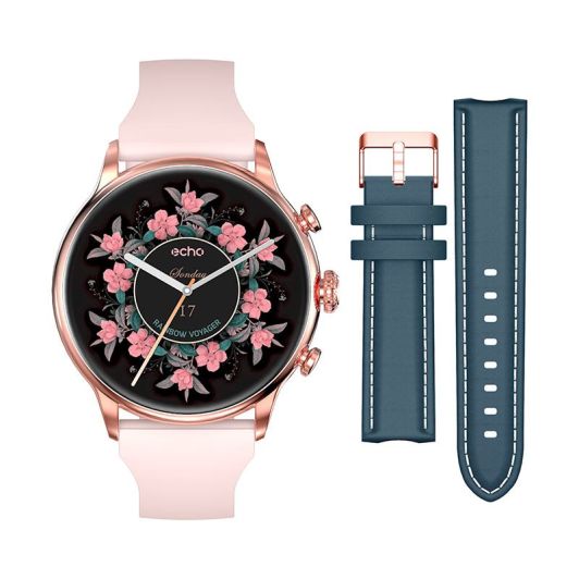 Montre connectée ECHO Rainbow Voyager Bleu + Bracelet Rose