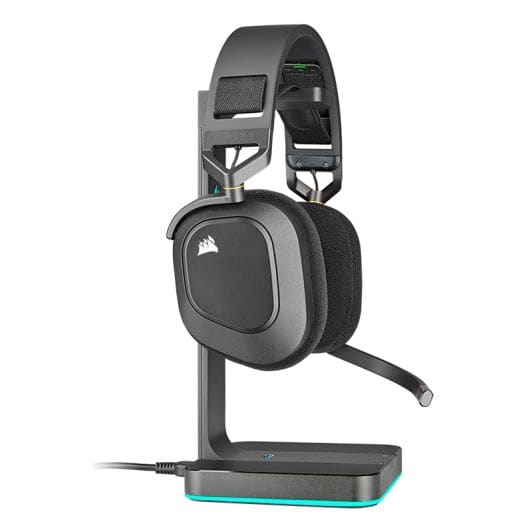 Casque gaming CORSAIR HS80 RGB carbon sans fil