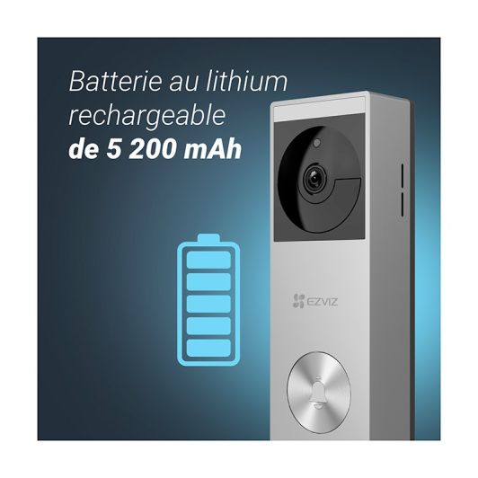 Sonnette connectée EZVIZ 2K HP3 + panneau solaire