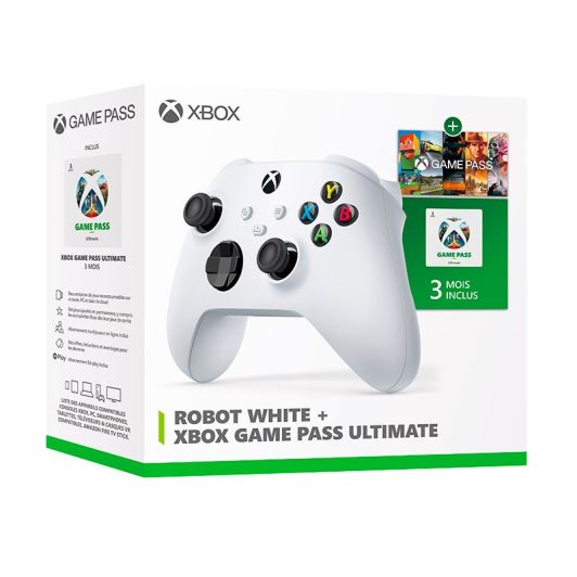 Pack XBOX Anywhere white (manette white + Game Pass Ultimate)