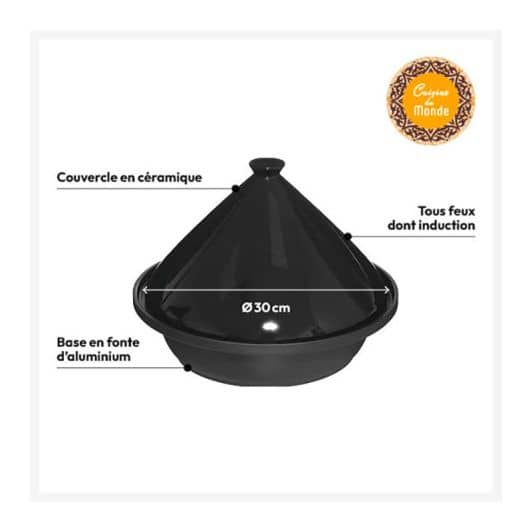 Tajine céramique 30cm induction