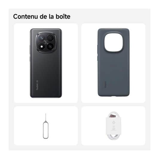 Smartphone XIAOMI Redmi Note14 Pro+ 5G 512Go Noir + Coque										