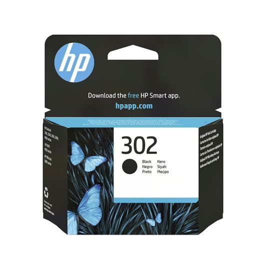 Cartouche d'encre HP 302 Noir authentique (F6U66AE)