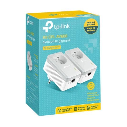 CPL DUO TP-Link AV600 Mbps avec prise intégrée - TL-PA4015PKIT