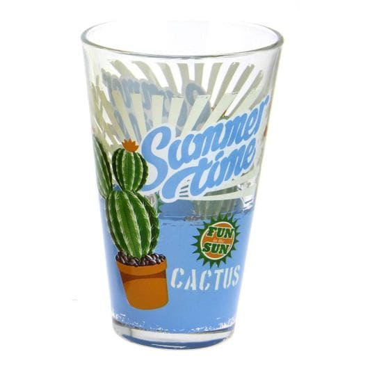 Verre décoré cactus 33 cl