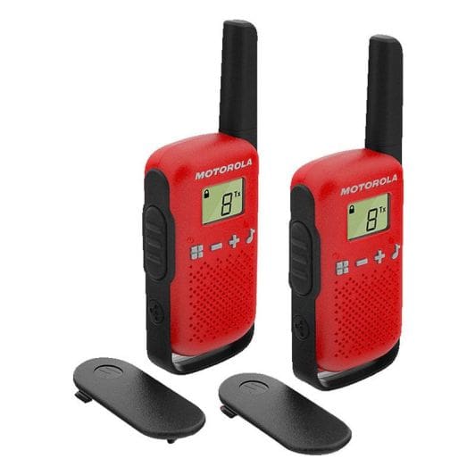 Talkie Walkie MOTOROLA T42 RED x 2