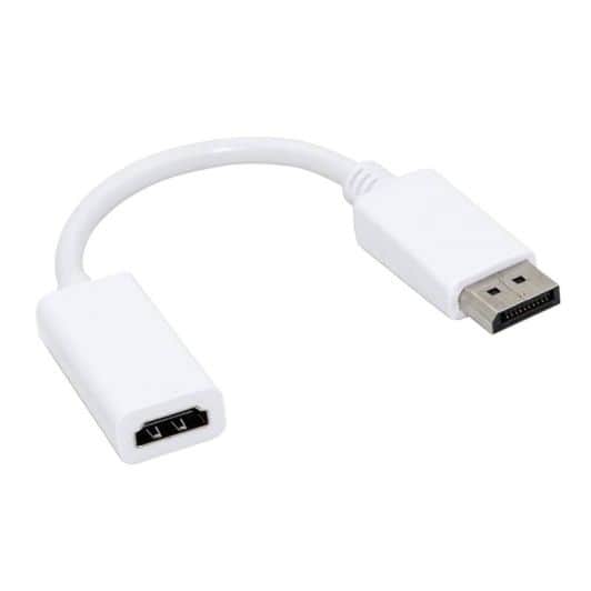 Adaptateur HDMI vers display port blanc CONNECTLAND 