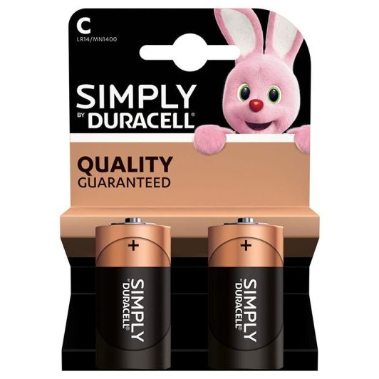 Pile DURACELL Simply C X2 - LR14