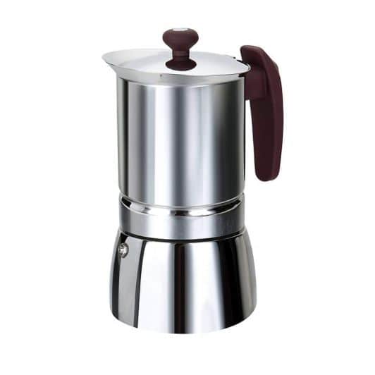 Cafetière italienne inox 10 tasses tous feux dont induction