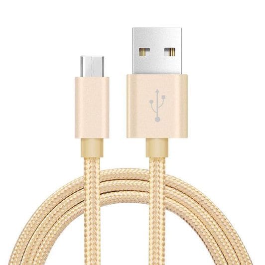 CÂBLE SYNCHRO/CHARGE MICRO USB EDENWOOD 1,5 M OR TRESSE