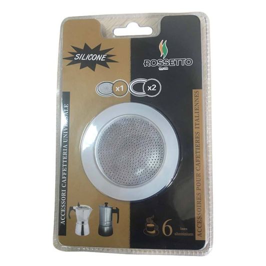 ACCESSOIRES 2 joints + filtre rechange pour cafetière italienne 6 tasses