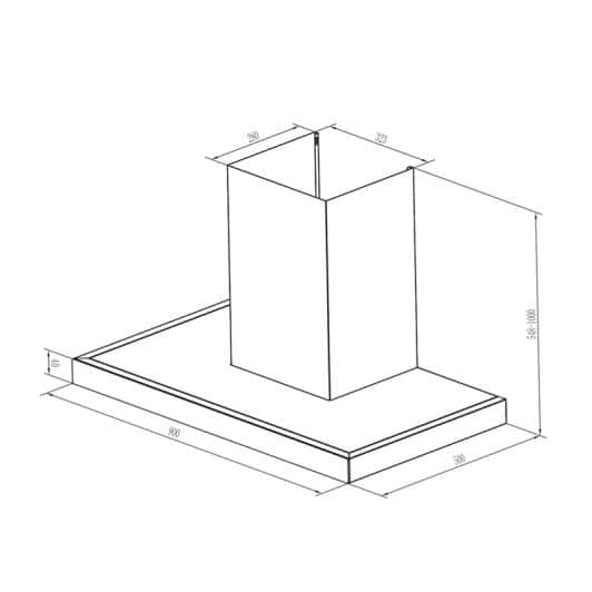 Hotte décorative VALBERG TSH 90 T X 962C