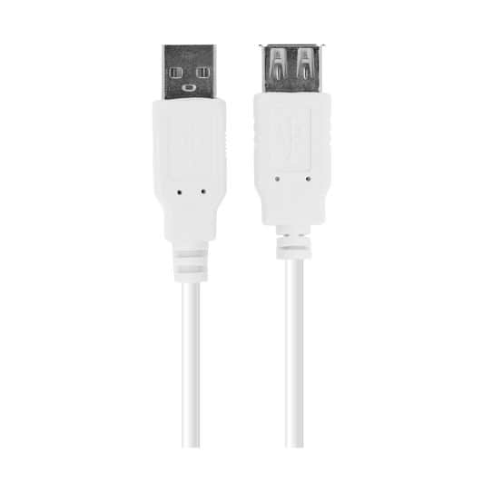 Câble USB femelle EDENWOOD vers USB mâle blanc 5m