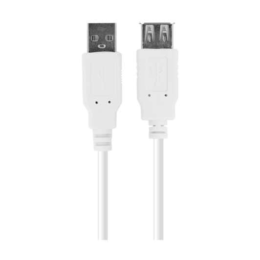 Câble USB femelle EDENWOOD vers USB mâle blanc 2m