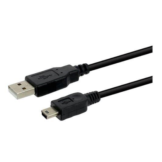 Câble USB EDENWOOD vers mini USB noir 1,80m