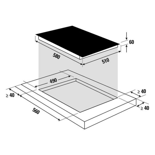 Plaque de cuisson induction BRANDT BPI 6428 UB