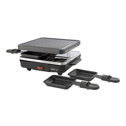 Raclette multifonctions COSYLIFE 4 personnes + pierre CL-R4P2