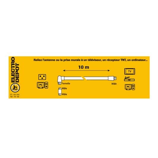 Prolongateur EDENWOOD COAXIAL 9,52 M/F-M